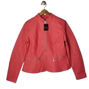 Women's Baccini Faux leather Moto Jacket Size Medium